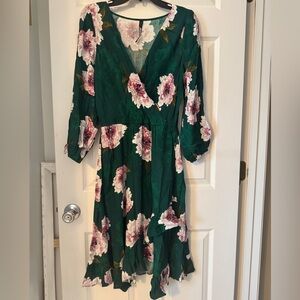 Floral Green Dress